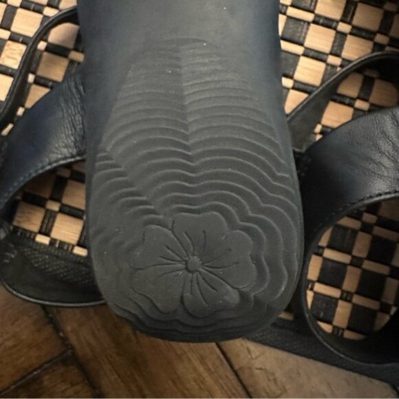 Hotter Black Leather Comfort Open-Toe Sandals Size 5 - Picture 12 of 13